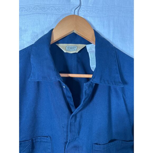 Schmidt Workwear Coveralls Large Navy Blue Long Sleeve Lightweight - Picture 5 of 10